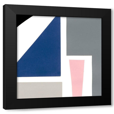 Color Blocks II Black Modern Wood Framed Art Print with Double Matting by Ludwig, Alicia