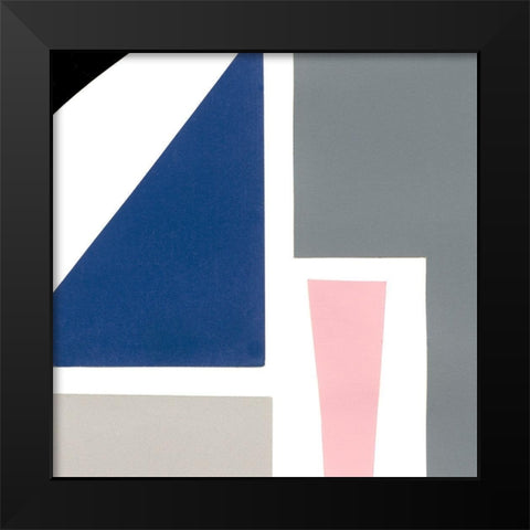 Color Blocks II Black Modern Wood Framed Art Print by Ludwig, Alicia