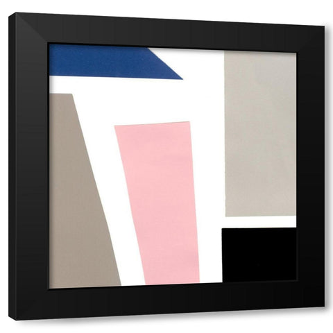 Color Blocks III Black Modern Wood Framed Art Print with Double Matting by Ludwig, Alicia