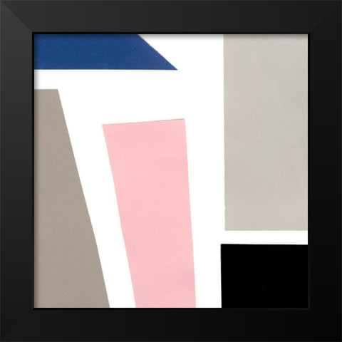 Color Blocks III Black Modern Wood Framed Art Print by Ludwig, Alicia