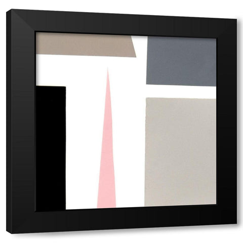 Color Blocks IV Black Modern Wood Framed Art Print with Double Matting by Ludwig, Alicia