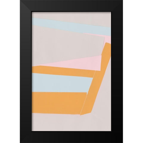 Soft Blocks I Black Modern Wood Framed Art Print by Ludwig, Alicia