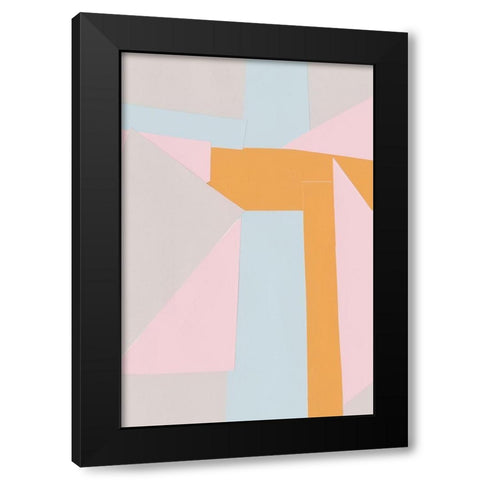 Soft Blocks II Black Modern Wood Framed Art Print with Double Matting by Ludwig, Alicia