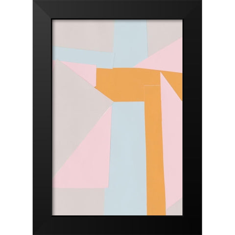 Soft Blocks II Black Modern Wood Framed Art Print by Ludwig, Alicia