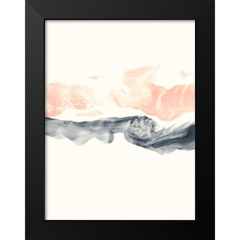 Blush Divide I Black Modern Wood Framed Art Print by Harper, Ethan