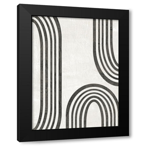 Modern Arc I Black Modern Wood Framed Art Print by Vess, June Erica