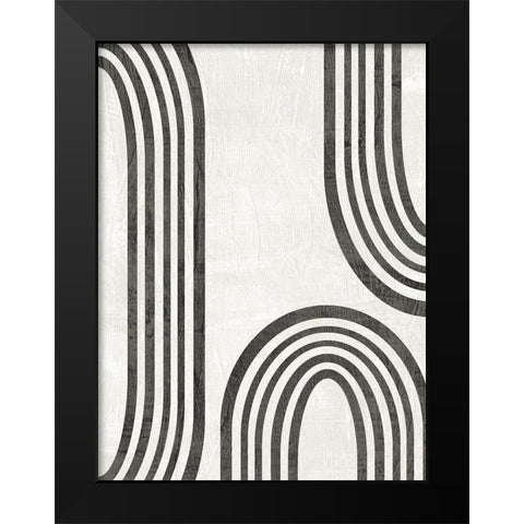 Modern Arc I Black Modern Wood Framed Art Print by Vess, June Erica