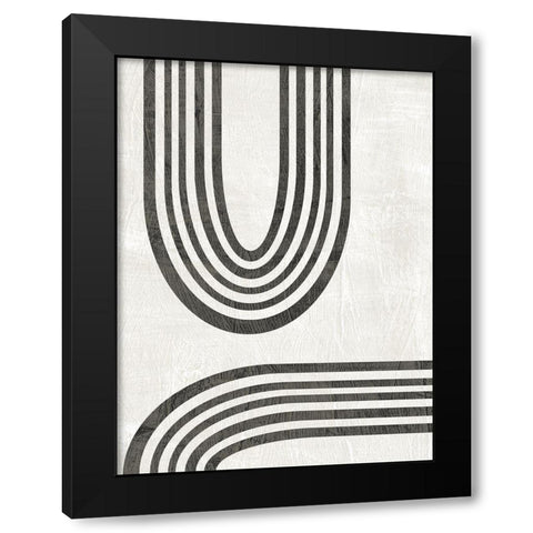 Modern Arc II Black Modern Wood Framed Art Print by Vess, June Erica