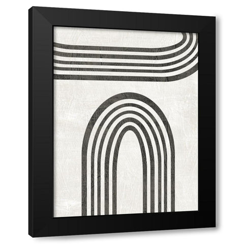 Modern Arc III Black Modern Wood Framed Art Print with Double Matting by Vess, June Erica