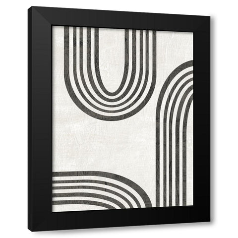 Modern Arc IV Black Modern Wood Framed Art Print by Vess, June Erica