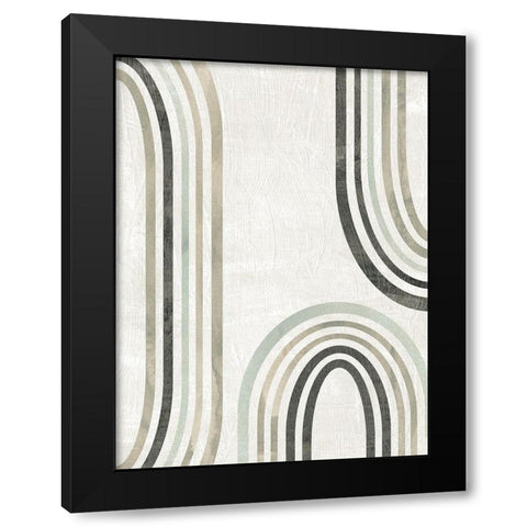 Modern Arc in Color I Black Modern Wood Framed Art Print by Vess, June Erica