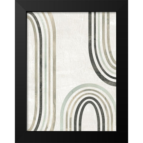 Modern Arc in Color I Black Modern Wood Framed Art Print by Vess, June Erica