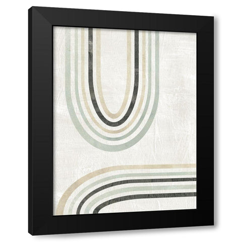 Modern Arc in Color II Black Modern Wood Framed Art Print by Vess, June Erica