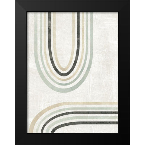 Modern Arc in Color II Black Modern Wood Framed Art Print by Vess, June Erica
