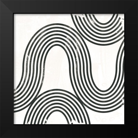 Arc Emblem II Black Modern Wood Framed Art Print by Vess, June Erica