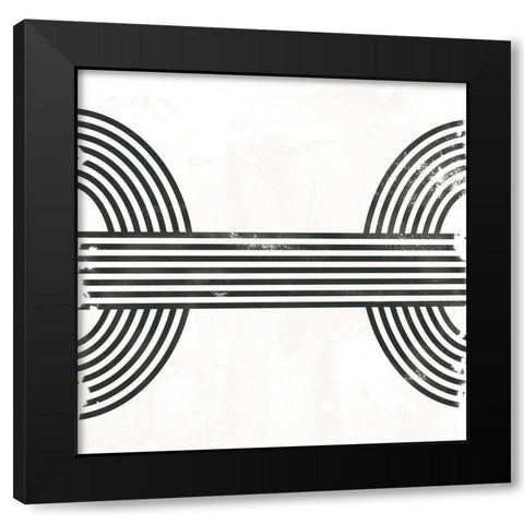 Arc Emblem IV Black Modern Wood Framed Art Print by Vess, June Erica