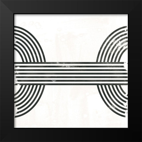 Arc Emblem IV Black Modern Wood Framed Art Print by Vess, June Erica