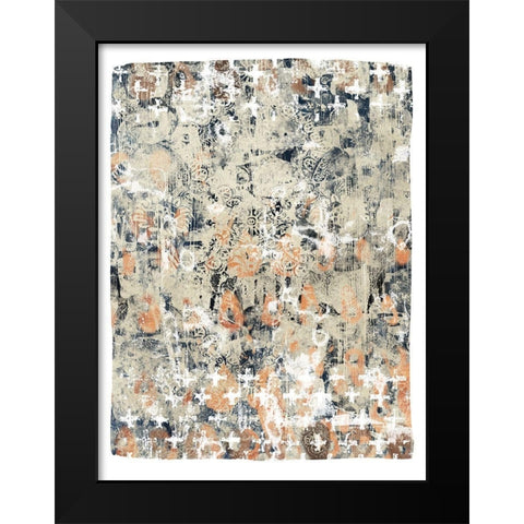Global Blending I Black Modern Wood Framed Art Print by Vess, June Erica