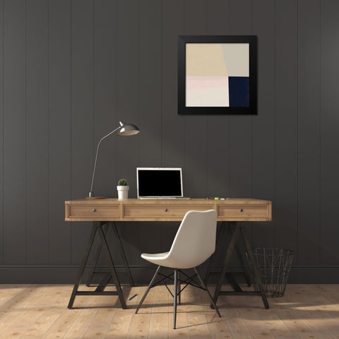 Color Plain II Black Modern Wood Framed Art Print by Vess, June Erica