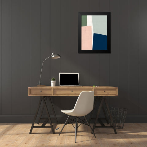 Steppe II Black Modern Wood Framed Art Print by Vess, June Erica