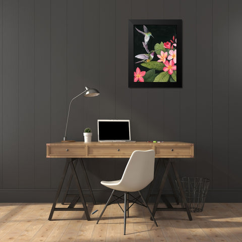 In the Plumeria I Black Modern Wood Framed Art Print by Popp, Grace
