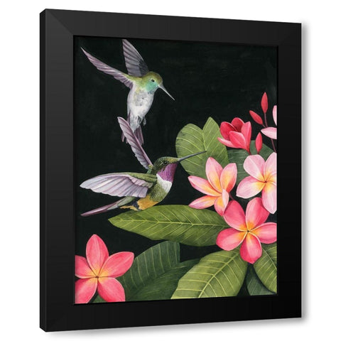 In the Plumeria I Black Modern Wood Framed Art Print with Double Matting by Popp, Grace