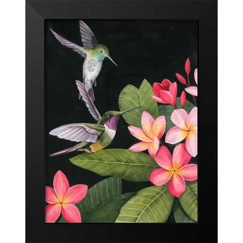 In the Plumeria I Black Modern Wood Framed Art Print by Popp, Grace