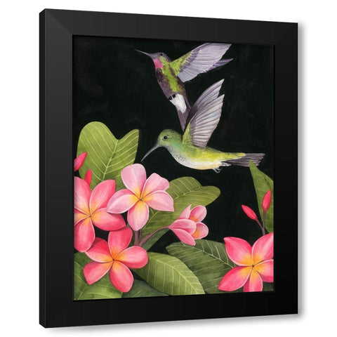 In the Plumeria II Black Modern Wood Framed Art Print by Popp, Grace