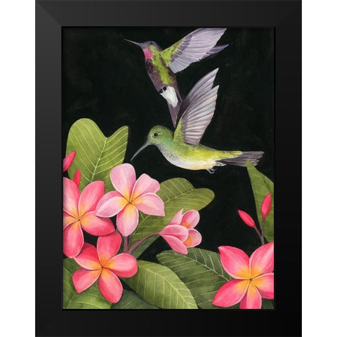In the Plumeria II Black Modern Wood Framed Art Print by Popp, Grace
