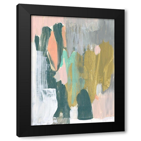 Brushed Optimism I Black Modern Wood Framed Art Print with Double Matting by Goldberger, Jennifer