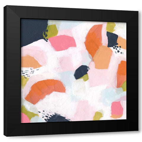 Confetti Currents I Black Modern Wood Framed Art Print with Double Matting by Vess, June Erica