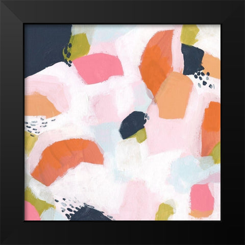 Confetti Currents I Black Modern Wood Framed Art Print by Vess, June Erica