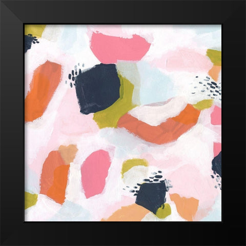 Confetti Currents II Black Modern Wood Framed Art Print by Vess, June Erica