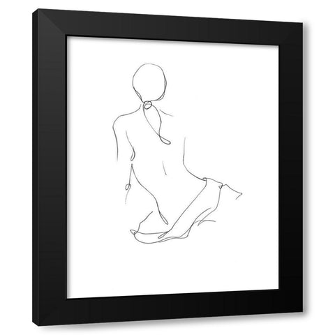 Gestural Contour II Black Modern Wood Framed Art Print by Harper, Ethan
