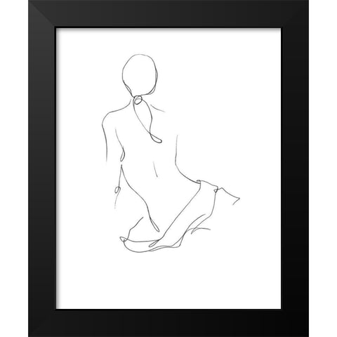 Gestural Contour II Black Modern Wood Framed Art Print by Harper, Ethan