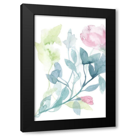 Peony in Light I Black Modern Wood Framed Art Print with Double Matting by Goldberger, Jennifer