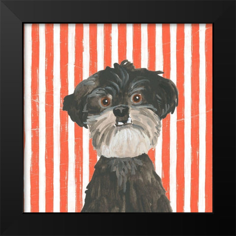 Parlor Pooches I Black Modern Wood Framed Art Print by Vess, June Erica