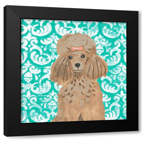 Parlor Pooches II Black Modern Wood Framed Art Print with Double Matting by Vess, June Erica