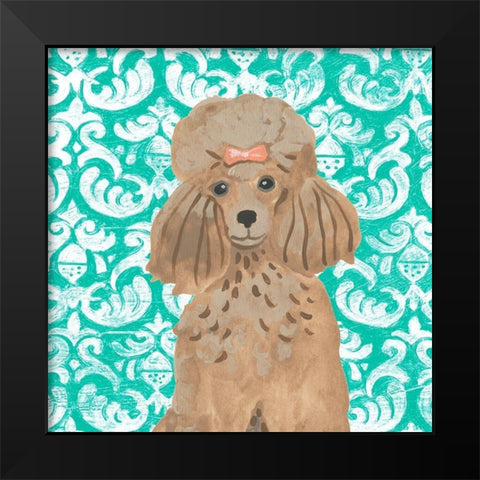 Parlor Pooches II Black Modern Wood Framed Art Print by Vess, June Erica