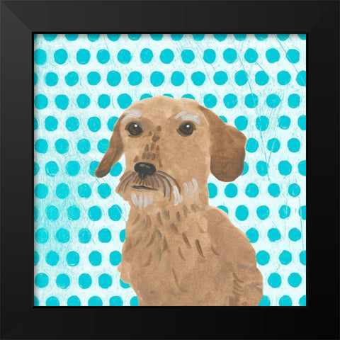 Parlor Pooches VI Black Modern Wood Framed Art Print by Vess, June Erica