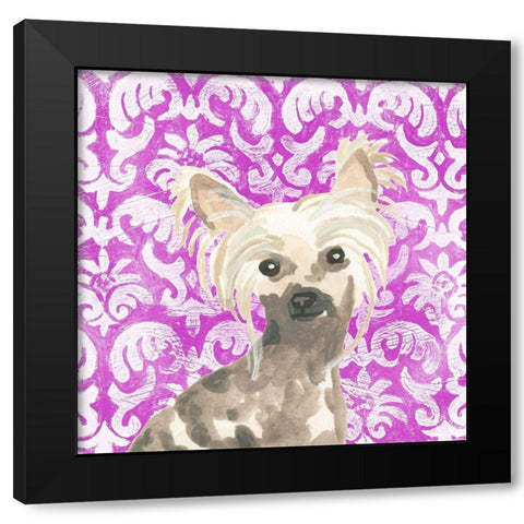 Parlor Pooches IX Black Modern Wood Framed Art Print with Double Matting by Vess, June Erica