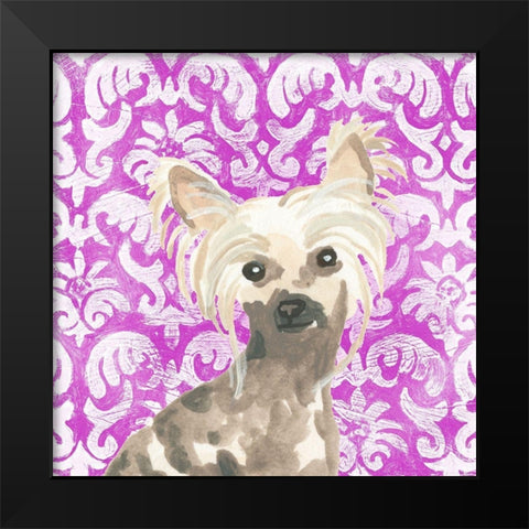 Parlor Pooches IX Black Modern Wood Framed Art Print by Vess, June Erica