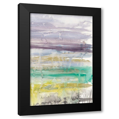 Purple Coast II Black Modern Wood Framed Art Print by Goldberger, Jennifer