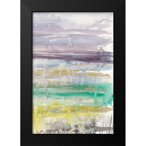 Purple Coast II Black Modern Wood Framed Art Print by Goldberger, Jennifer