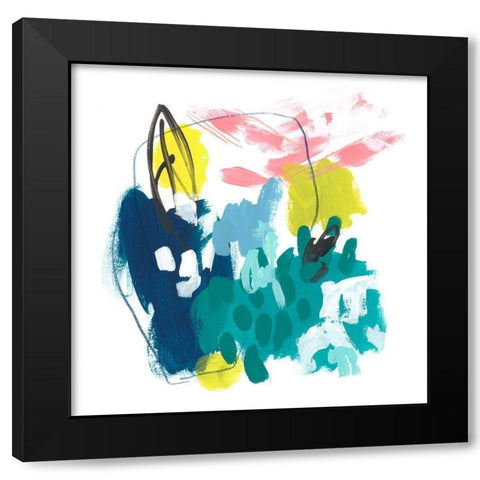 Chromatic Sketch I Black Modern Wood Framed Art Print by Vess, June Erica