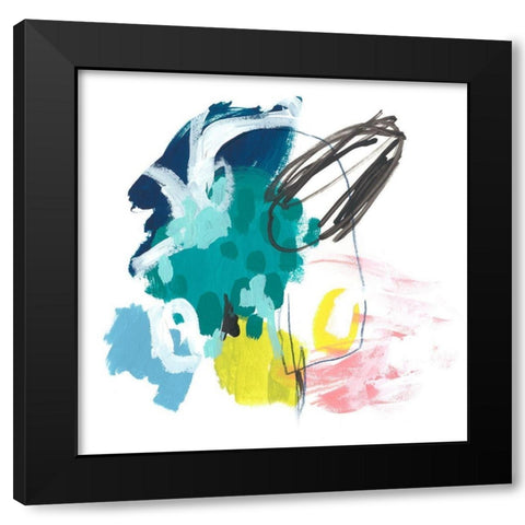 Chromatic Sketch III Black Modern Wood Framed Art Print by Vess, June Erica
