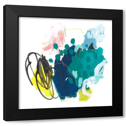 Chromatic Sketch IV Black Modern Wood Framed Art Print by Vess, June Erica