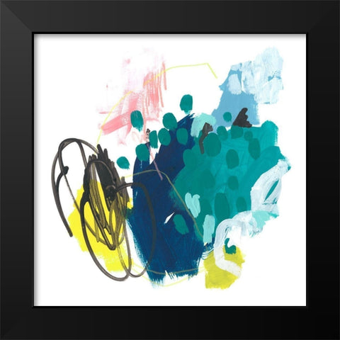 Chromatic Sketch IV Black Modern Wood Framed Art Print by Vess, June Erica