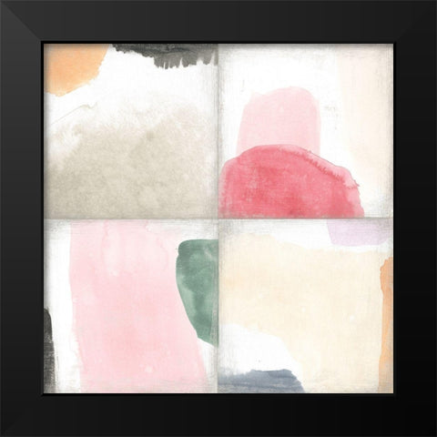 Pastel Tile III Black Modern Wood Framed Art Print by Vess, June Erica