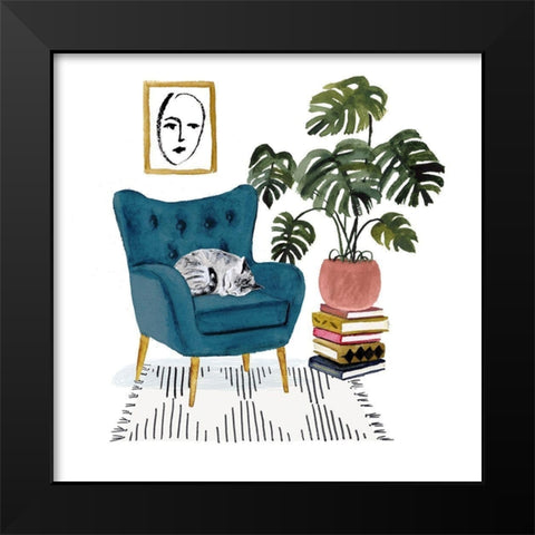 Homebody I Black Modern Wood Framed Art Print by Borges, Victoria